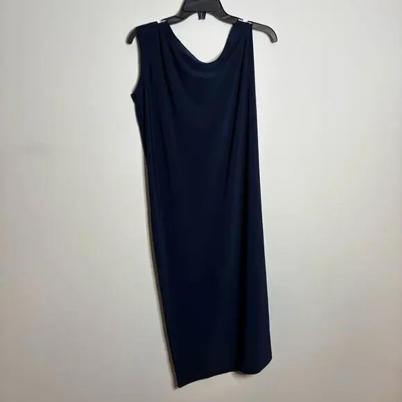 NWOT Norma Kamali Women's Drop Shoulder Dress in Navy Midnight Size Small - Picture 6 of 9